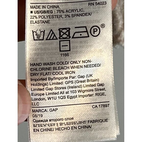 Gap Sweater Women LT Tan Penguin Novelty Fuzzy Preppy Old Money Classic Retro - Picture 8 of 9